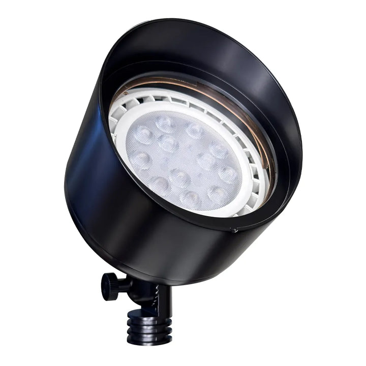 Outdoor Landscape Lighting LED 12V Low Voltage SPB07 Cast Brass Floodlight | Lamp Ready 12V Low Voltage Landscape Light Black Brass