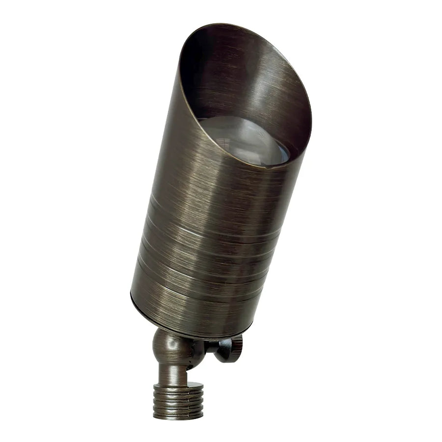 Bronze outdoor light fixture on a white background