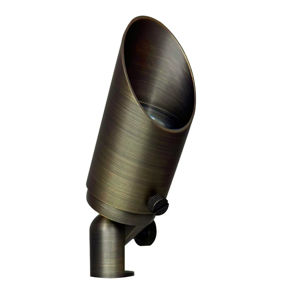 SPB10 Cast Brass Spotlight | 8W 3000K Warm White Integrated LED Low Voltage Landscape Light