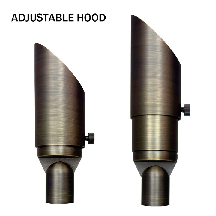 SPB10 Cast Brass Spotlight | 8W 3000K Warm White Integrated LED Low Voltage Landscape Light