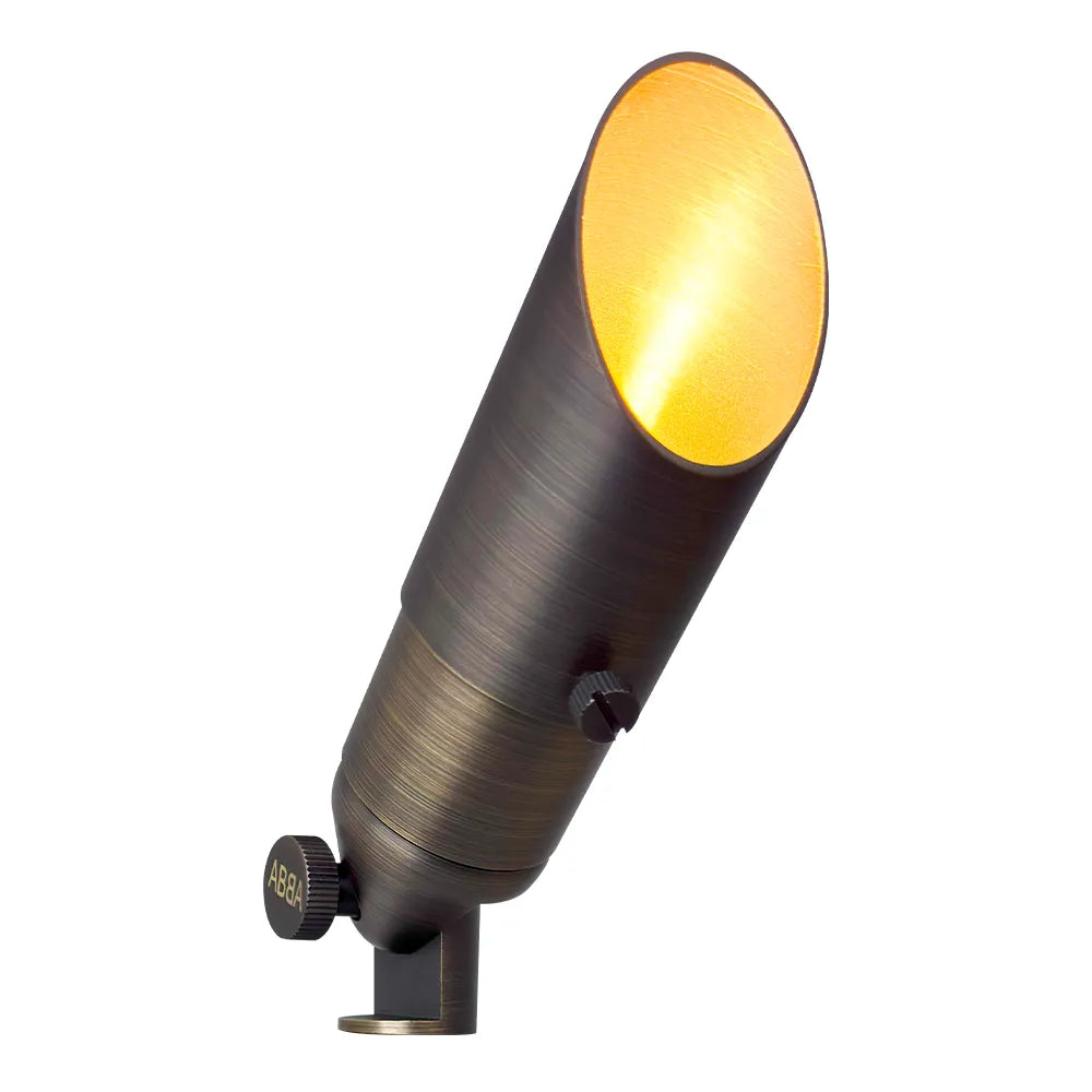 SPB10 Cast Brass Spotlight | 8W 3000K Warm White Integrated LED 12V Low Voltage Landscape Light