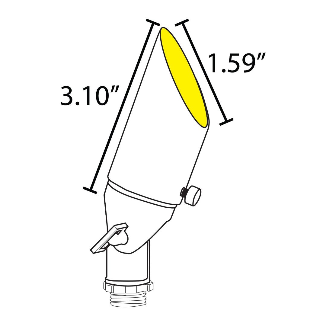 SPB11 Cast Brass Spot Light | Lamp Ready Low Voltage Landscape Light