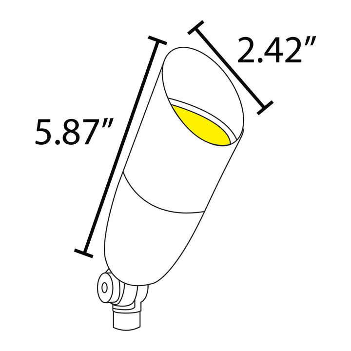 SPB13 3W-12W Adjustable LED Low Voltage Outdoor Landscape Lighting Bullet Style Spotlight