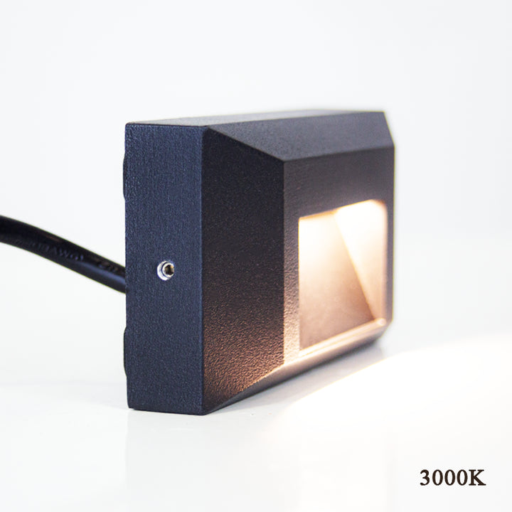 STA03 4W Luz de plataforma o paso rectangular de aluminio fundido de bajo voltaje para montaje en superficie LED
