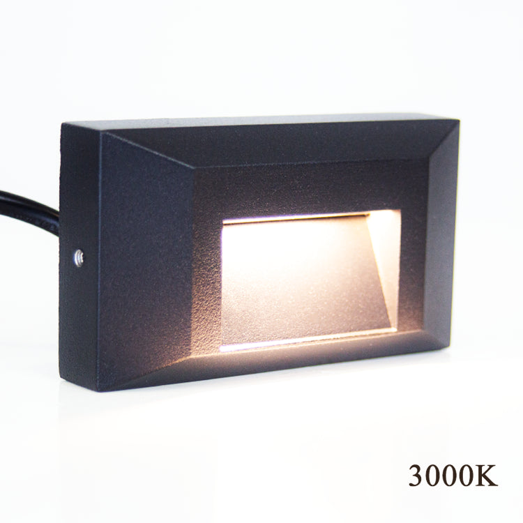 STA03 4W Luz de plataforma o paso rectangular de aluminio fundido de bajo voltaje para montaje en superficie LED