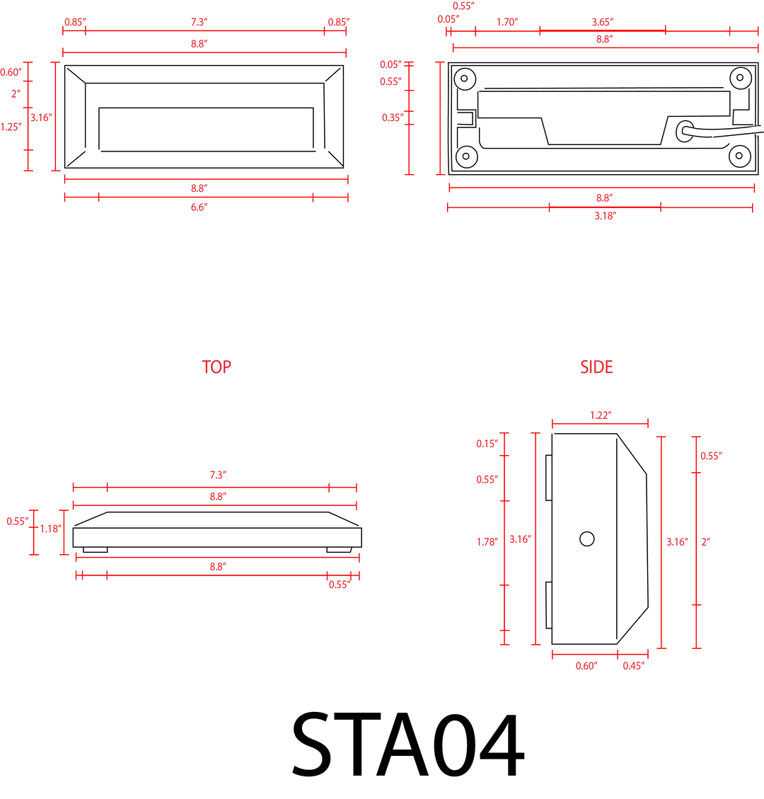 STA04 3+3W 3CCT Low Voltage Aluminum Deck Light