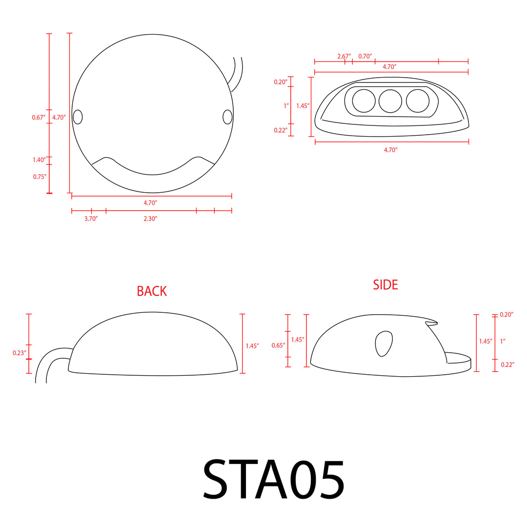 STA05 Cast Aluminum Step Light | 3W 3000K Warm White Integrated LED Low Voltage Landscape Light