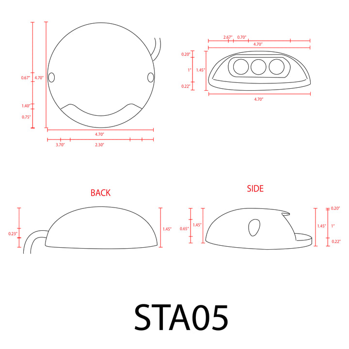 STA05 Cast Aluminum Step Light | 3W 3000K Warm White Integrated LED Low Voltage Landscape Light