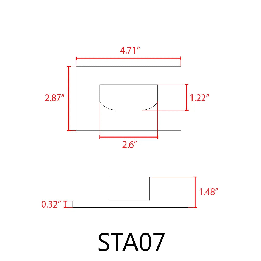 STA07 4x/8x/12x Package 3W 12V Low Voltage 3CCT Rectangular Waterproof Horizontal LED Aluminum Stairs Step Light Fixture