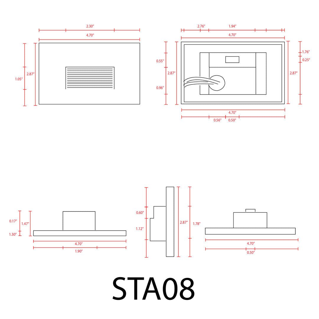 STA08 Cast Aluminum Step Light | 3.5W 3CCT Integrated LED Low Voltage Landscape Light
