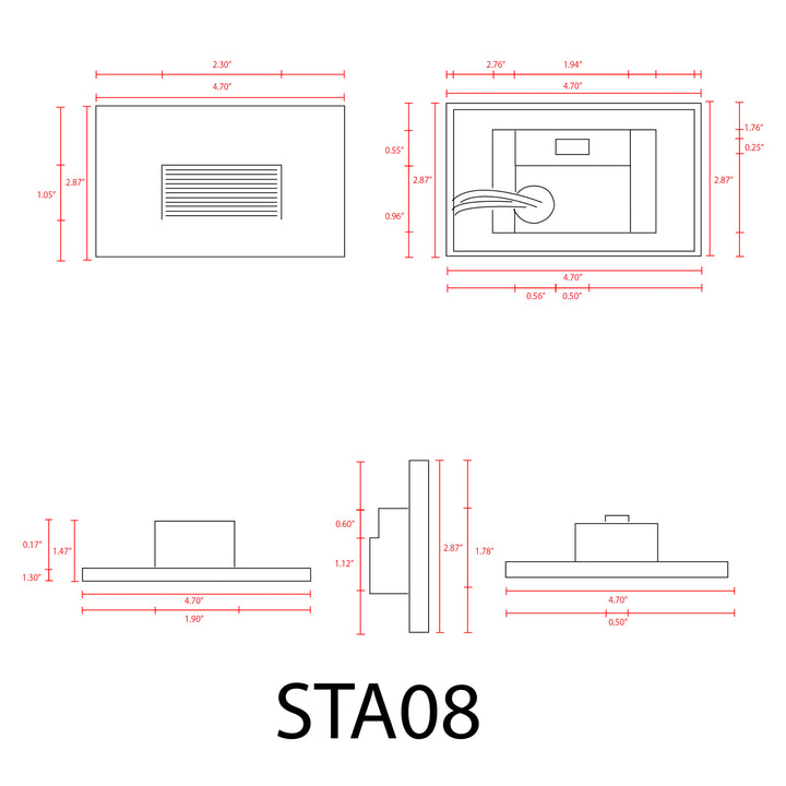 STA08 Cast Aluminum Step Light | 3.5W 3CCT Integrated LED Low Voltage Landscape Light