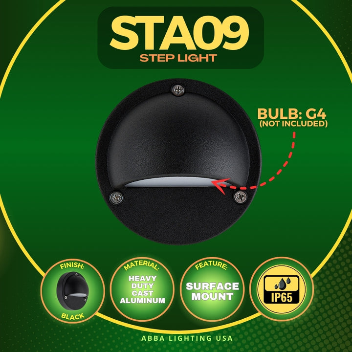 Outdoor Landscape Lighting LED 12V Low Voltage STA09 Cast Aluminum Deck Light | Lamp Ready 12V Low Voltage Landscape Light