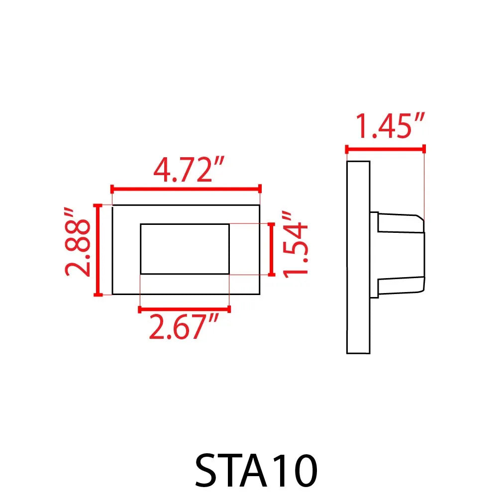 STA10 Cast Aluminum Step Light | 3.5W 3CCT Integrated LED 12V Low Voltage Landscape Light