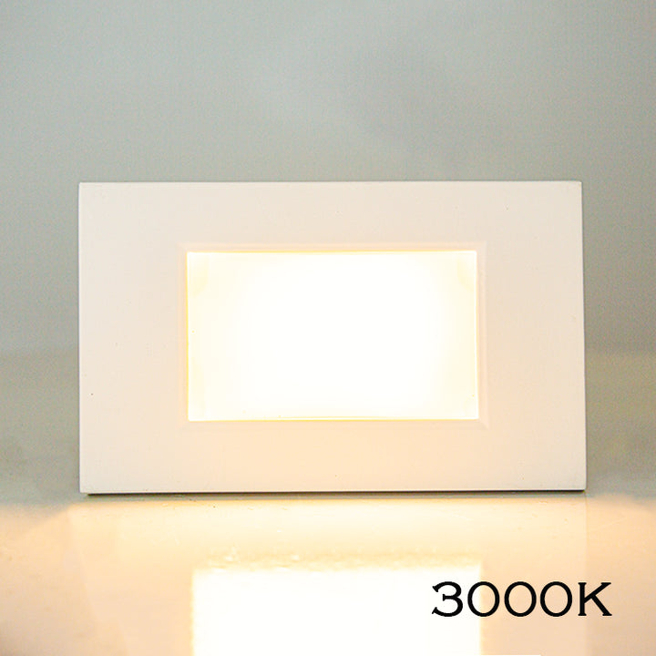 STA10 4x/8x/12x Package 3.5W 12V Low Voltage 3CCT Rectangular Waterproof Horizontal LED Aluminum Stair Step Light Fixture