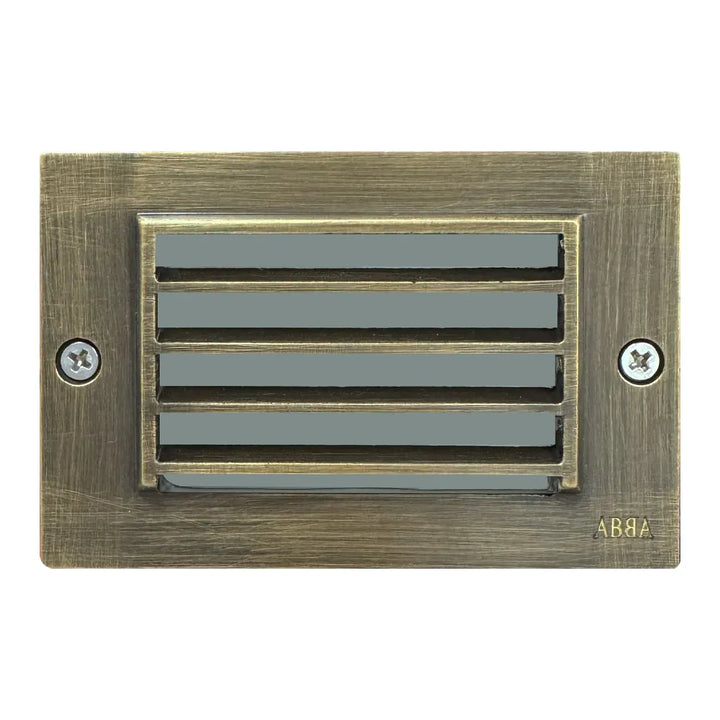 STB02 4x/8x/12x Package Louver Horizontal Waterproof LED Brass Brick Lights Edge Step Lighting 12V Low Voltage 3W 3000K Bulb