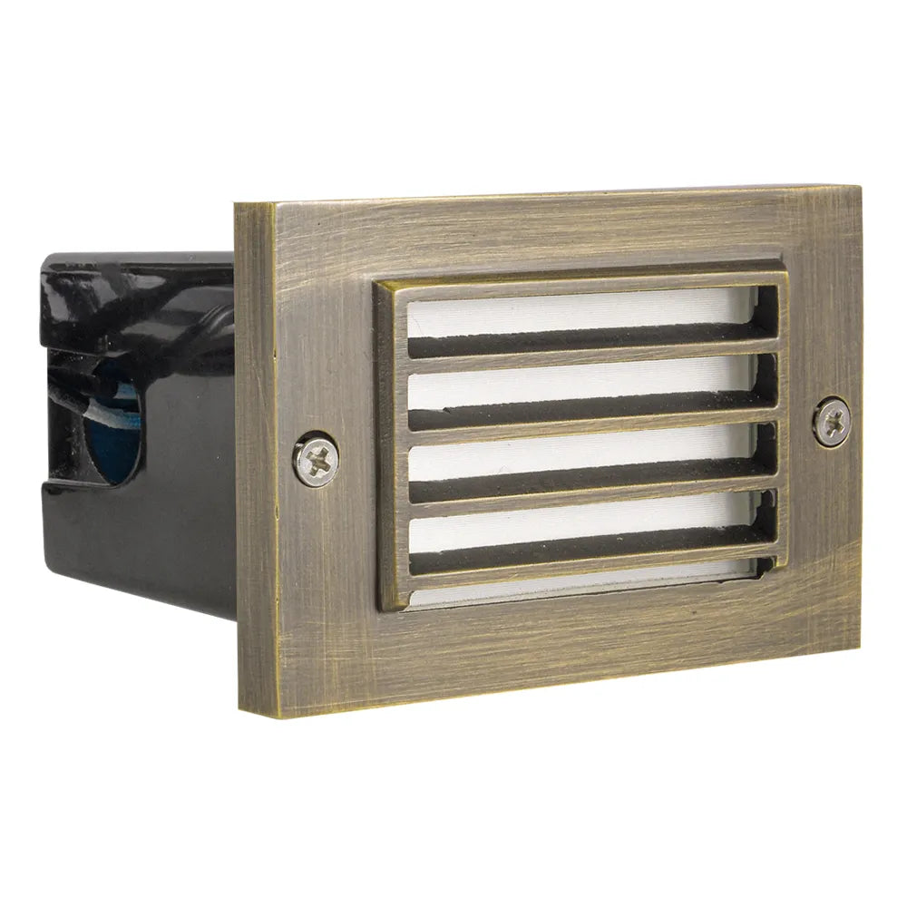 STB02 Cast Brass Step Light | Lamp Ready 12V Low Voltage Landscape Light