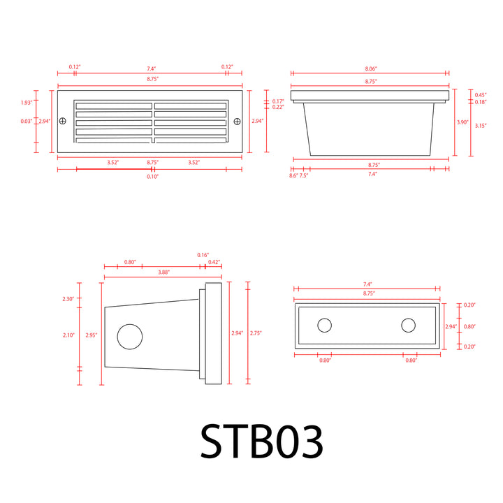 STB03 Cast Brass Step Light | Lamp Ready Low Voltage Landscape Light