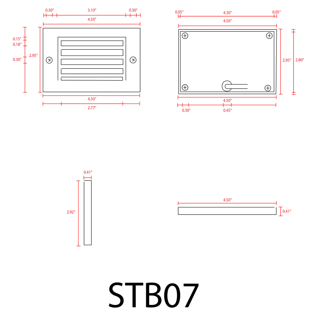STB07 Cast Brass Step Light | 2W 3000K Warm White Integrated LED Low Voltage Landscape Light