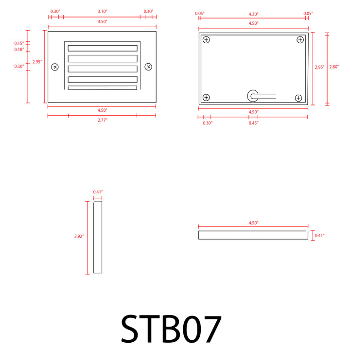 STB07 Cast Brass Step Light | 2W 3000K Warm White Integrated LED Low Voltage Landscape Light