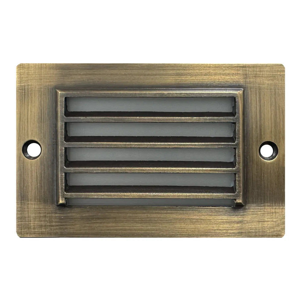 STB07 4x/8x/12x Package 2W LED Surface Mounted Horizontal Outdoor & Indoor Brass Step Light 12V Low Voltage