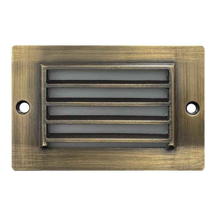 Outdoor Landscape Lighting LED 12V Low Voltage STB07 Cast Brass Step Light | 2W 3000K Warm White Integrated LED 12V Low Voltage Landscape Light