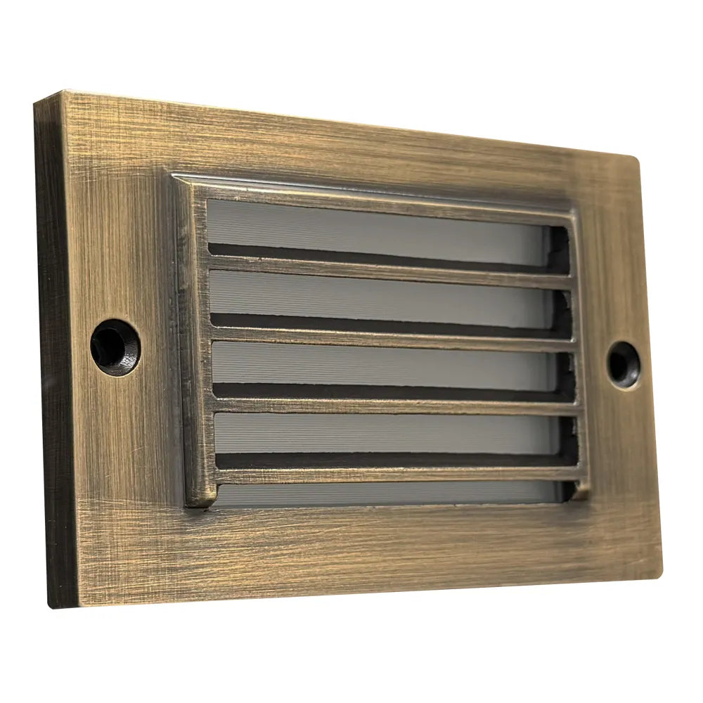 STB07 4x/8x/12x Package 2W LED Surface Mounted Horizontal Outdoor & Indoor Brass Step Light 12V Low Voltage