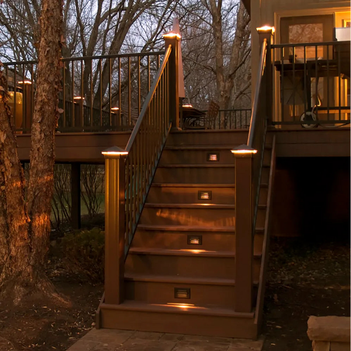 STB07 4x/8x/12x Package 2W LED Surface Mounted Horizontal Outdoor & Indoor Brass Step Light 12V Low Voltage