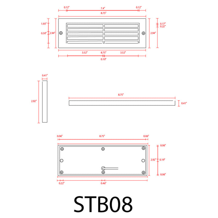 STB08 Cast Brass Step Light | 4W 3000K Warm White Integrated LED Low Voltage Landscape Light