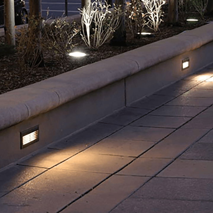 Outdoor Landscape Lighting LED 12V Low Voltage STB08 Cast Brass Step Light | 4W 3000K Warm White Integrated LED 12V Low Voltage Landscape Light