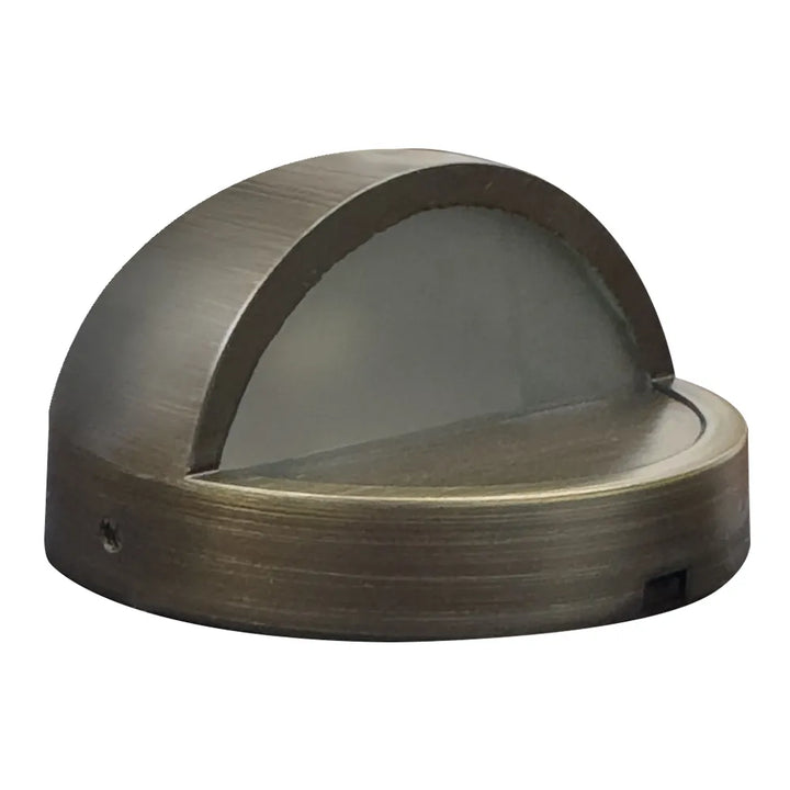 STB09 4x/8x/12x Package LED Brass Round Deck Light Surface Mount 12V Low Voltage Landscape Lighting 3W 3000K Bulb