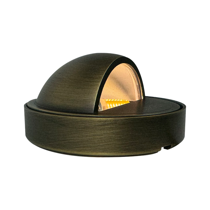 STB09 4x/8x/12x Package LED Round Deck Light Surface Mount Low Voltage Landscape Lighting 3W 3000K Bulb