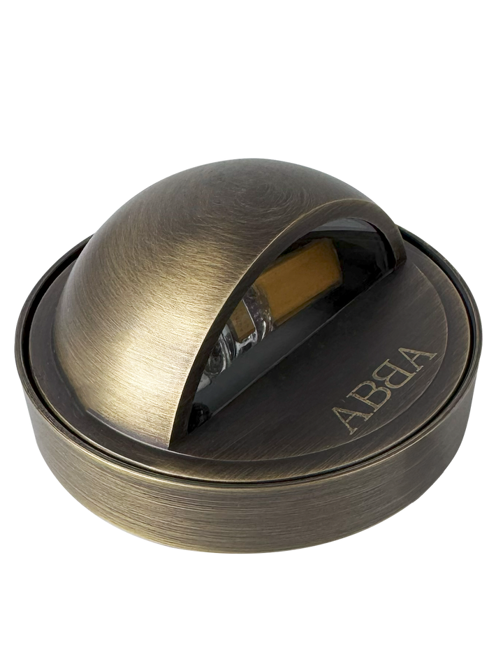 STB09 Cast Brass Deck Light | Lamp Ready Low Voltage Landscape Light
