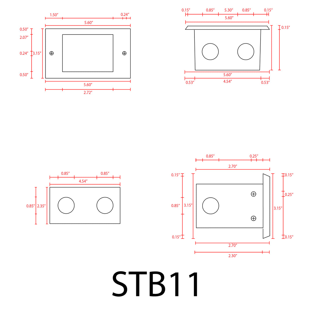 STB11 Cast Brass Step Light | 1.5W 3000K Warm White Integrated LED Low Voltage Landscape Light