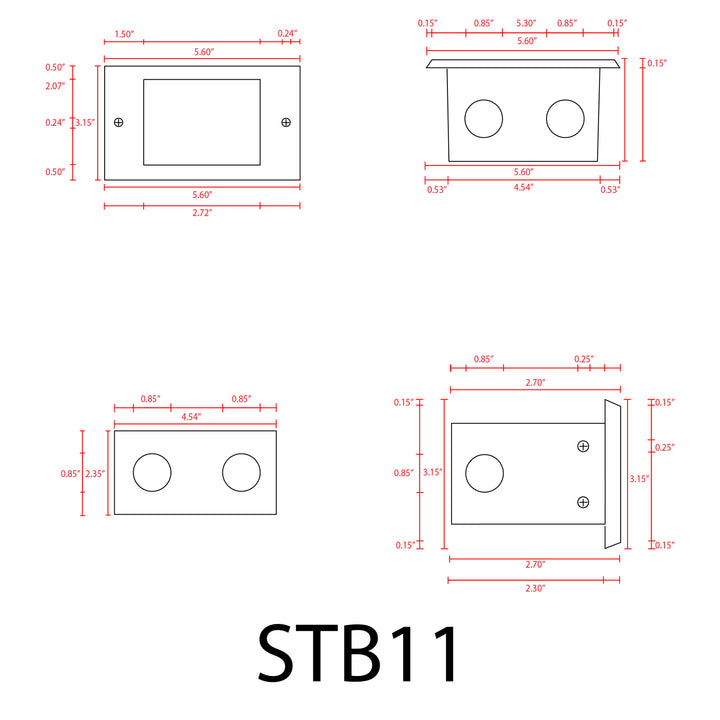 STB11 Cast Brass Step Light | 1.5W 3000K Warm White Integrated LED Low Voltage Landscape Light