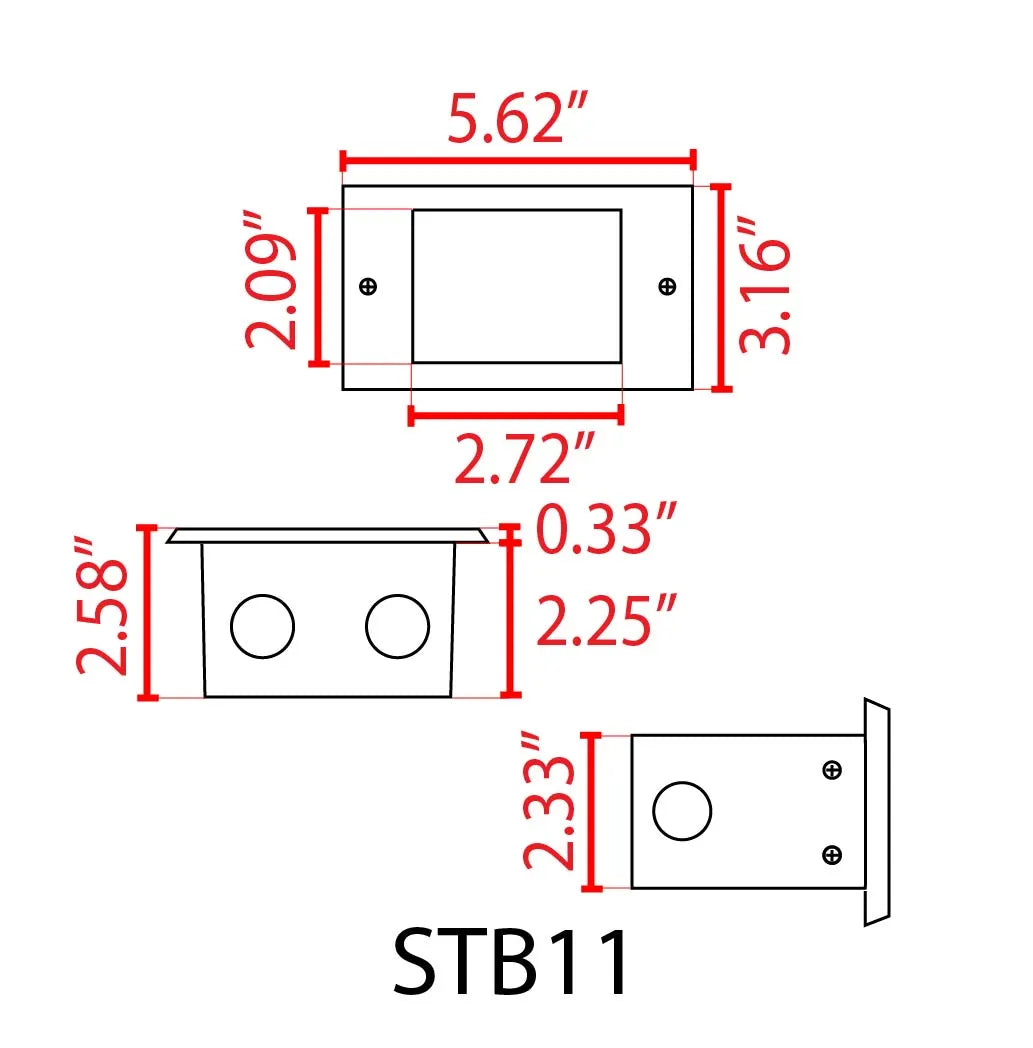 STB11 Cast Brass Step Light | 1.5W 3000K Warm White Integrated LED 12V Low Voltage Landscape Light