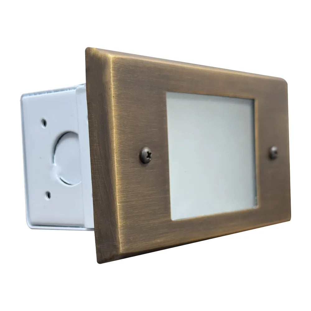 STB11 Cast Brass Step Light | 1.5W 3000K Warm White Integrated LED 12V Low Voltage Landscape Light