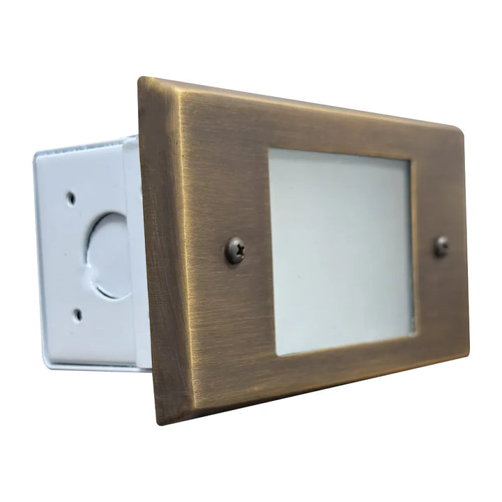 STB11 Cast Brass Step Light | 1.5W 3000K Warm White Integrated LED 12V Low Voltage Landscape Light