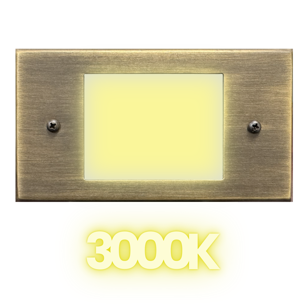 STB11 Cast Brass Step Light | 1.5W 3000K Warm White Integrated LED 12V Low Voltage Landscape Light