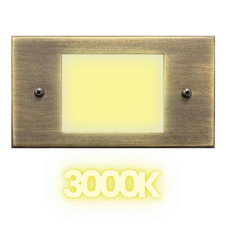 STB11 Cast Brass Step Light | 1.5W 3000K Warm White Integrated LED 12V Low Voltage Landscape Light