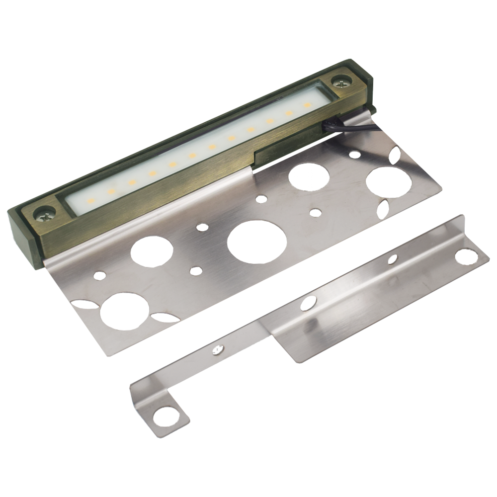 STB12 Cast Brass Hardscape Light | 3W Integrated LED 12V Low Voltage Landscape Light