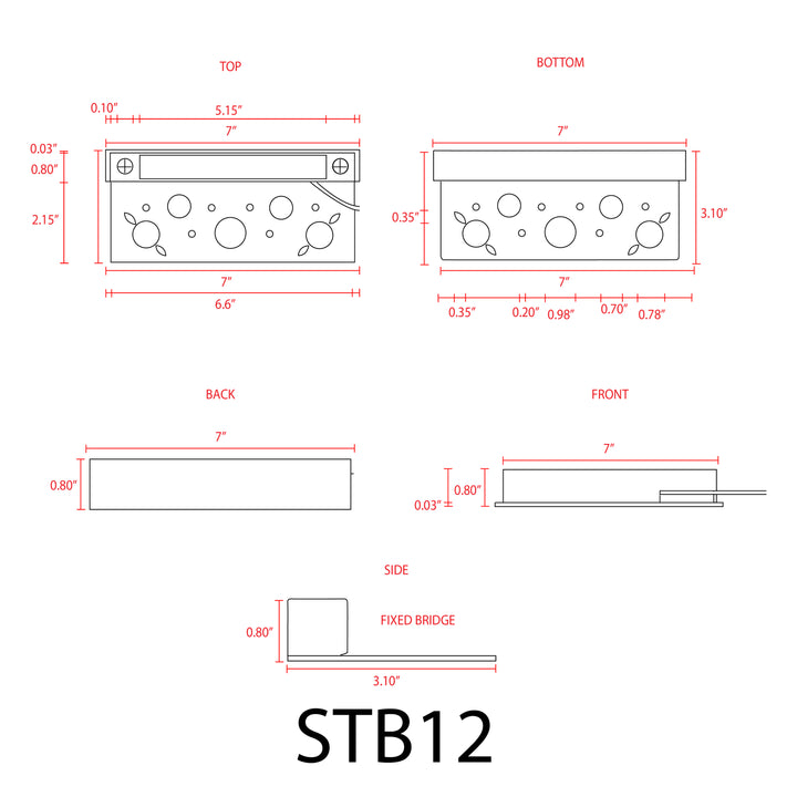 STB12 4x/8x/12x Package Brass LED Retaining Wall Light 12V Low Voltage Hardscape Paver Lighting 3000K or 5000K