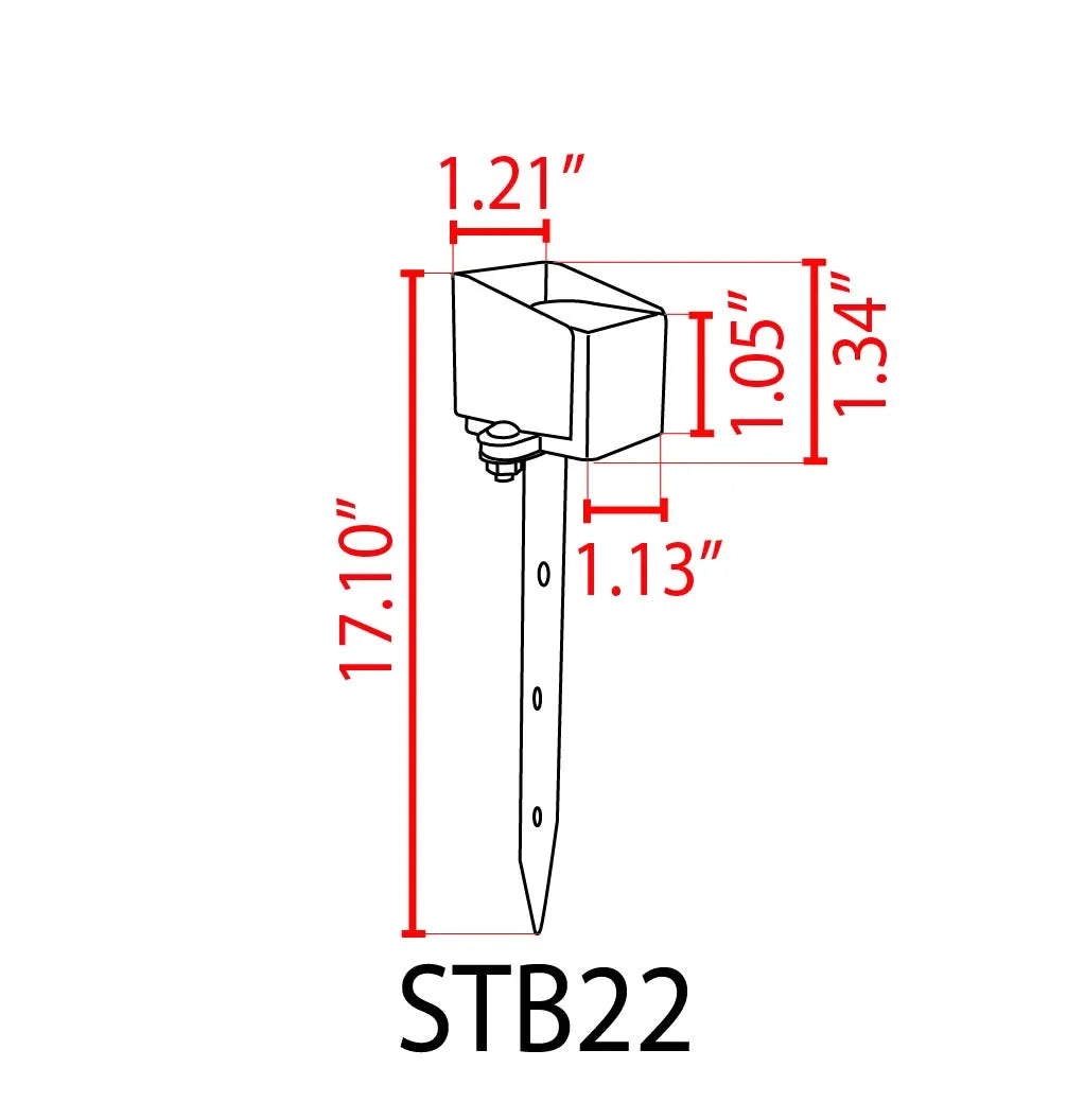 STB22 3W 3000K 240LM Cast Brass LED Mini Step Light with Stainless Steel Stake 12V Low Voltage Landscape Lighting
