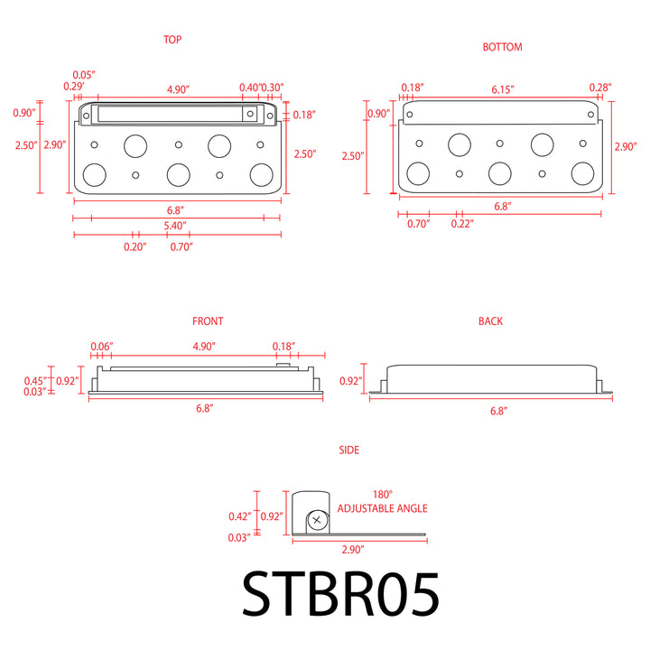 STBR05 7-Inch 3W RGBW LED Retaining Wall Lights, Hardscape Color Changing 12V-24V Low Voltage Landscape Lights