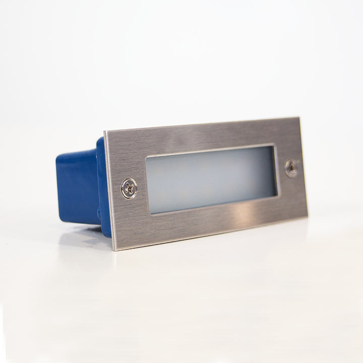 STS02 Stainless Steel Step Light | 3W 3000K Warm White Integrated LED Low Voltage Landscape Light