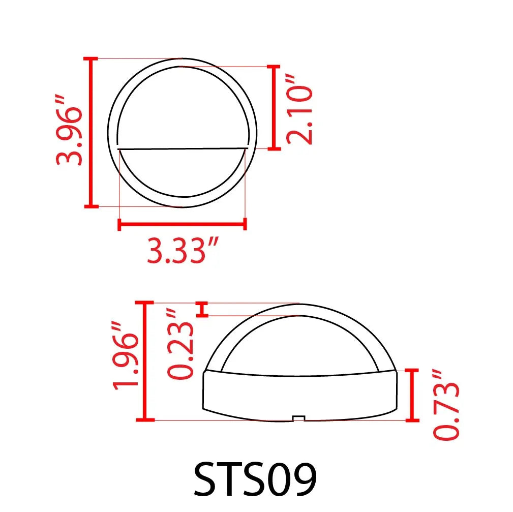 Outdoor Landscape Lighting LED 12V Low Voltage STS09 4x/8x/12x Package LED Round Stainless Steel Deck Light Surface Mount 12V Low Voltage Landscape Lighting 3W 3000K Bulb