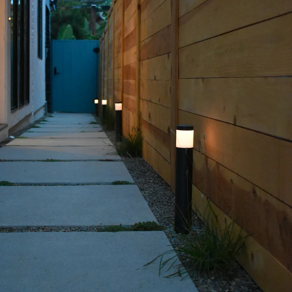 BPLP01 Brutus 18" Black Brass Bollard Light Low Voltage Outdoor Lighting