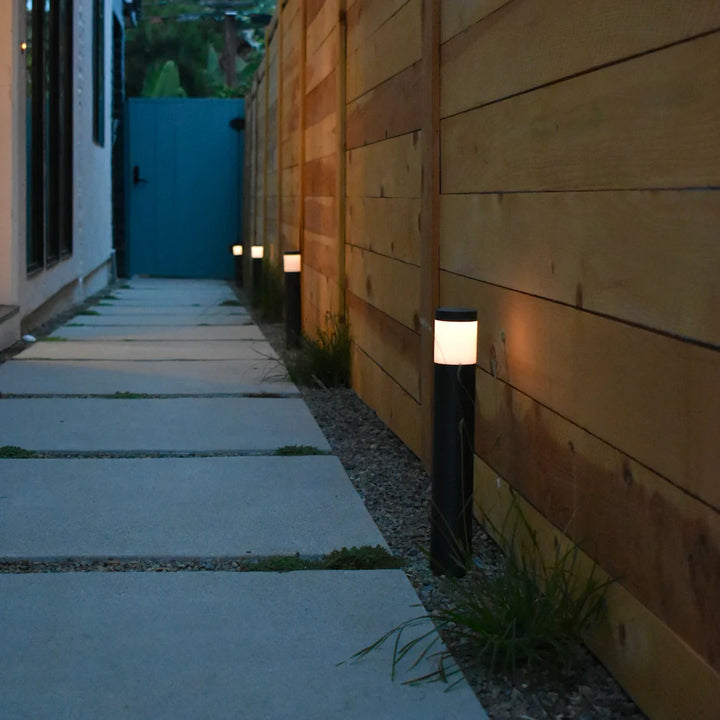 BPLP01 Brutus 18" Black Brass Bollard Light Low Voltage Outdoor Lighting