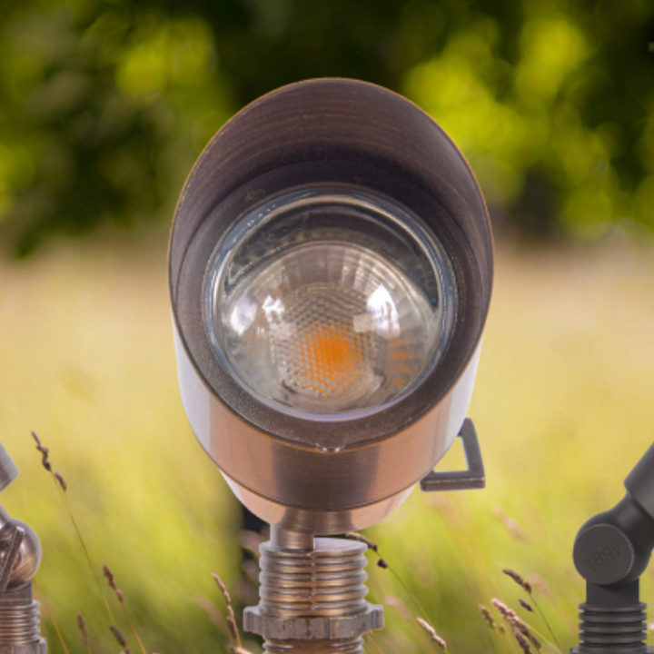 SPB01 Cast Brass Spotlight | Lamp Ready 12V Low Voltage Landscape Light