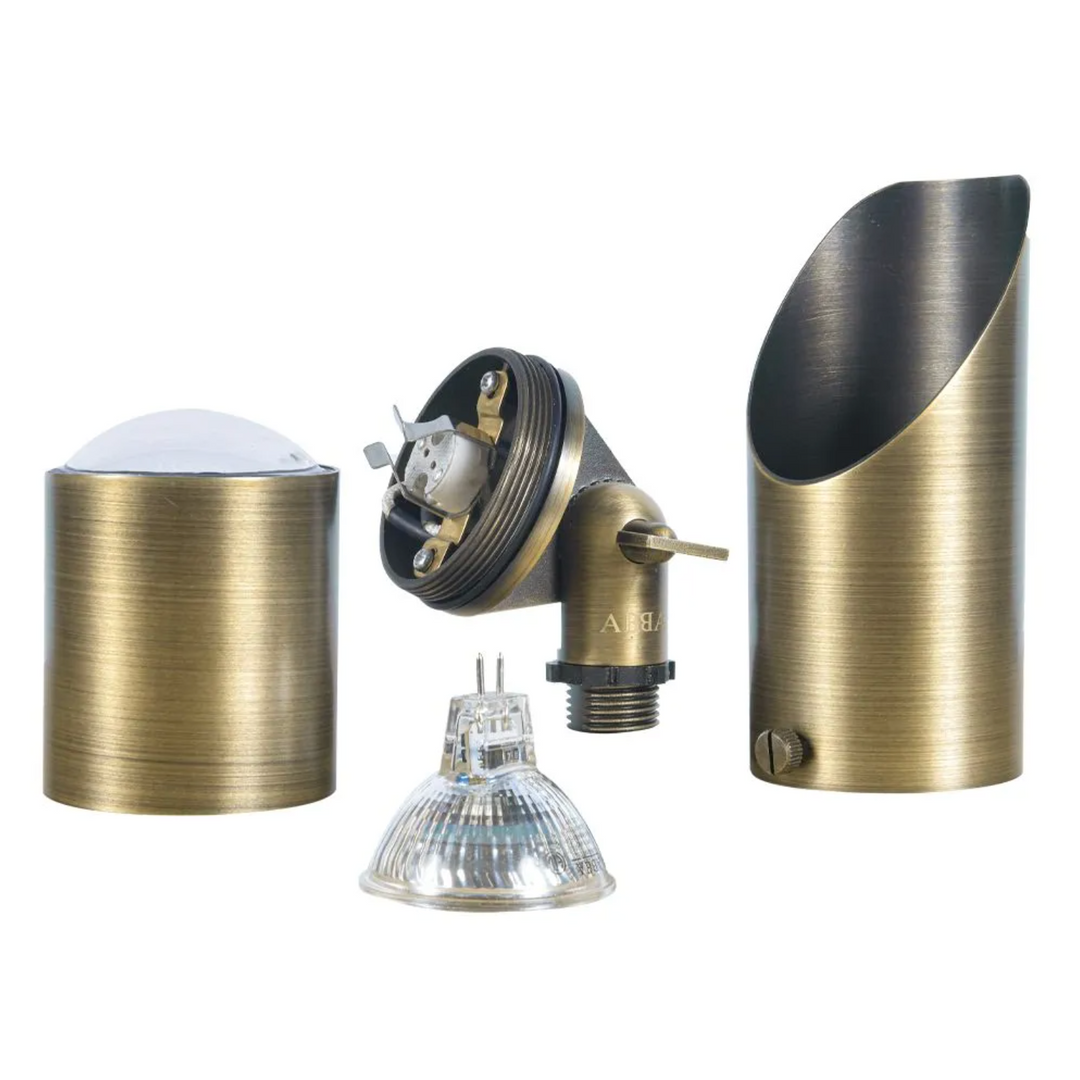 SPB04 Cast Brass Spotlight | Lamp Ready 12V Low Voltage Landscape Light