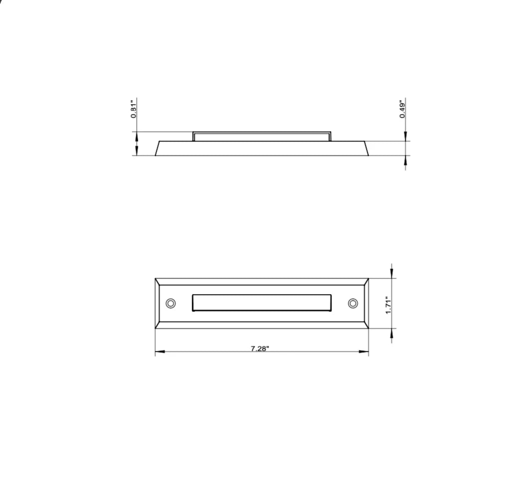 STBP01 2W 2700K Arrow Simple Louv Brass Deck Light Low voltage Landscape Lighting
